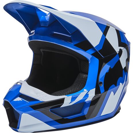 Casco Infantil Fox V1 Lux Azul | Motocross, Enduro, Trail, Trial |  GreenlandMX