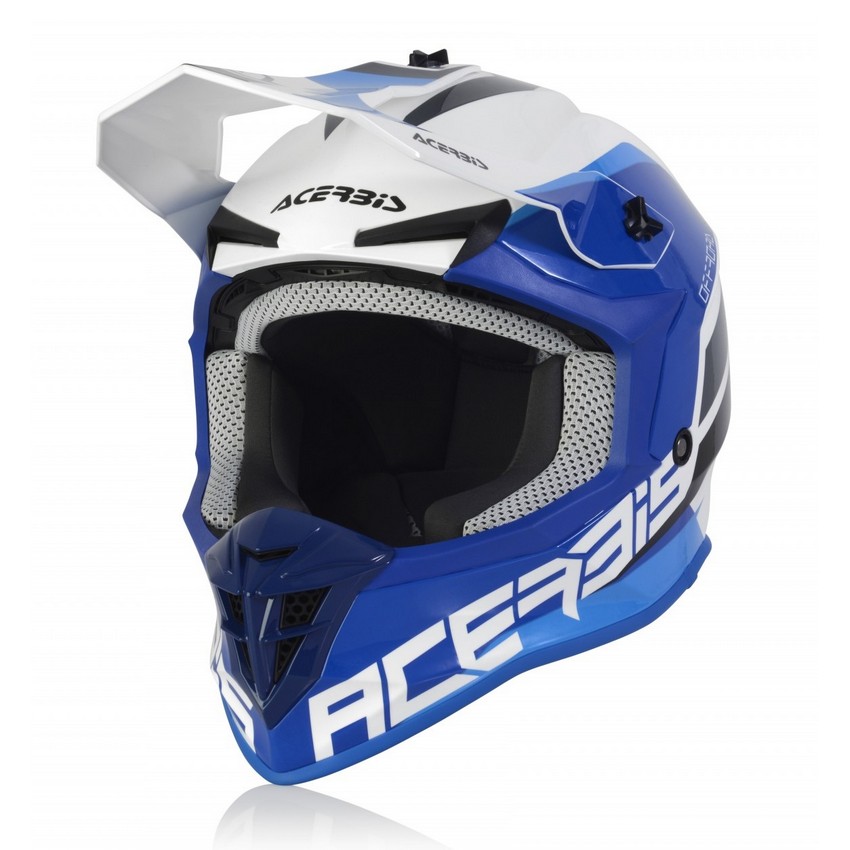Casco Acerbis Linear Blanco/Azul | Motocross, Enduro, Trail, Trial |  GreenlandMX