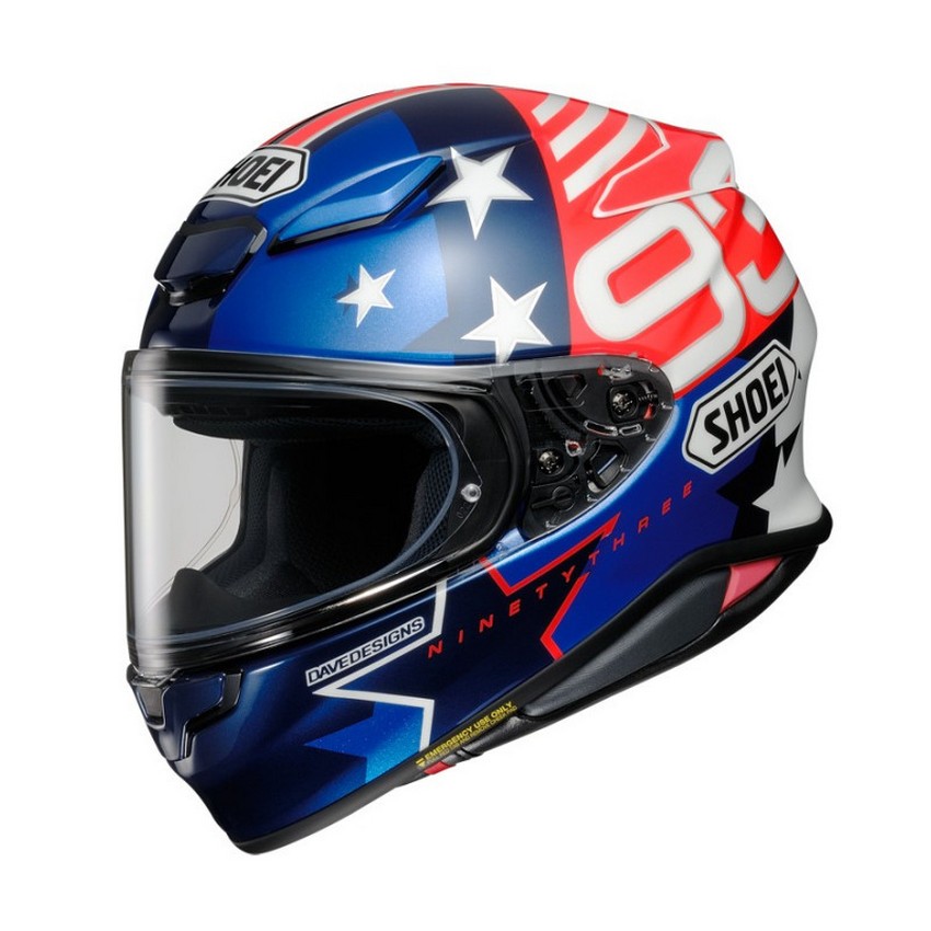 Casco Shoei NXR 2 Marquez American Spirit TC10 Azul/Rojo | Motocross,  Enduro, Trail, Trial | GreenlandMX